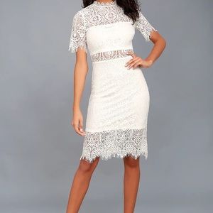 Lulus white lace dress